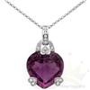 Image 1 : Necklace 12.2 ctw Amethyst & Diamond 14K Gold