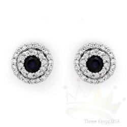 Jewelry .52 ctw Sapphire & Diamond Earrings 14K Gold