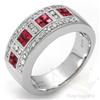 Image 1 : Ring 1.1 ctw Ruby & Diamond 14K White Gold