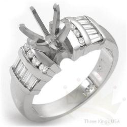 Semi-mount 1.40 ctw Diamond Ring 14K White Gold