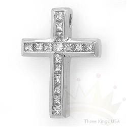 Jewelry .75 ctw Diamond Cross Pendant 18K Gold