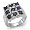 Image 1 : Ring 2.84 ctw Blue Sapphire & Diamond 14K White Gold