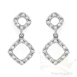 Jewelry .18 ctw Diamond Earrings 14K White Gold