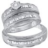 Image 1 : Diamond Solitaire Matching Wedding Set 1/4 Cttw 10KT White Gold