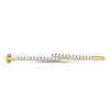 Image 2 : Round Diamond Bypass Bangle Bracelet 1 Cttw 14KT Yellow Gold