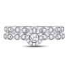 Image 2 : Diamond Stackable Bridal Wedding Ring Band Set 1/3 Cttw 10KT White Gold