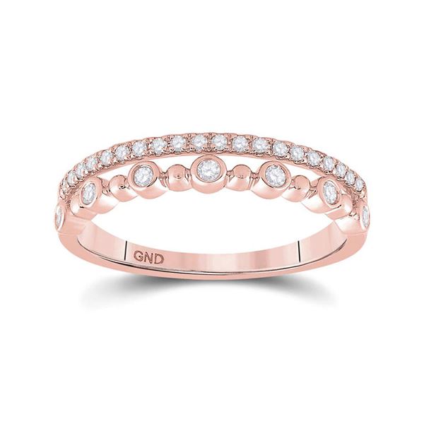 Round Diamond Band Ring 1/5 Cttw 10KT Rose Gold
