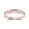 Image 1 : Round Diamond Band Ring 1/5 Cttw 10KT Rose Gold