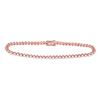 Image 1 : Round Diamond Studded Tennis Bracelet 2 Cttw 10KT Rose Gold