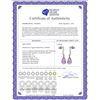 Image 2 : Genuine 4.78 ctw Amethyst & Diamond Earrings 14KT White Gold - REF-46A2K