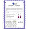 Image 2 : Genuine 14 ctw Amethyst Earrings 14KT White Gold - REF-28K5V