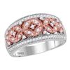 Image 1 : Round Diamond Band Ring 1/3 Cttw 14KT Two-tone Gold