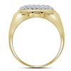 Image 2 : Round Diamond Square Cluster Fashion Ring 2 Cttw 10KT Yellow Gold