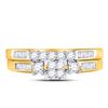 Image 2 : Bridal Wedding Ring Band Set 1/2 Cttw 10KT Yellow Gold