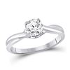 Round Diamond Solitaire Bridal Wedding Engagement Ring 3/4 Cttw 14KT White Gold