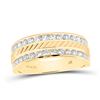Image 1 : Round Diamond Machine-Set Wedding Band Ring 1 Cttw 14KT Yellow Gold