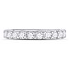 Image 2 : Round Diamond Single Row Machine-set Wedding Band 1 Cttw 14KT White Gold