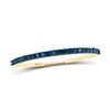 Image 1 : Round Blue Color Enhanced Diamond Band Ring 1/5 Cttw 10KT Yellow Gold