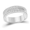 Image 1 : Round Diamond Wedding Machine Set Band Ring 1/2 Cttw 10KT White Gold
