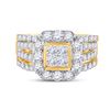 Image 2 : Bridal Wedding Ring Band Set 2 Cttw 14KT Yellow Gold