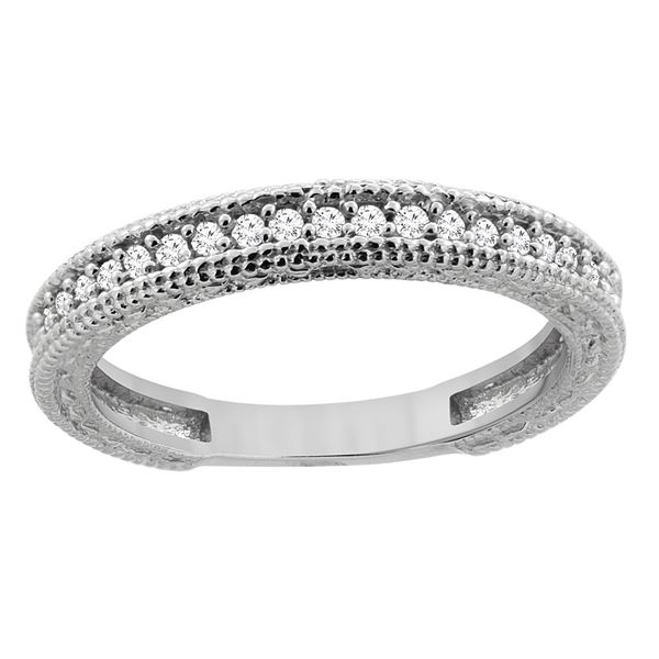 0.15 CTW Diamond Ring 14K White Gold - REF-41V3R