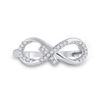 Image 2 : Round Diamond Cross Infinity Ring 1/10 Cttw 10KT White Gold
