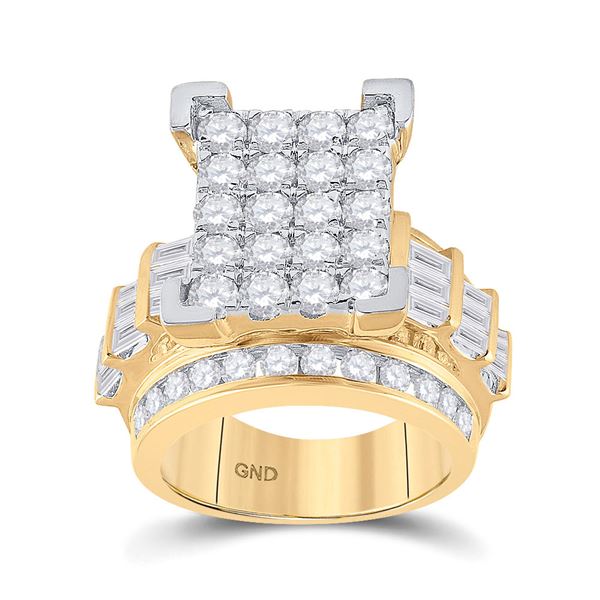 Diamond Cindys Dream Cluster Bridal Wedding Engagement Ring 4 Cttw 14KT Yellow Gold