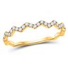 Image 1 : Round Diamond Zigzag Stackable Band Ring 1/5 Cttw 10KT Yellow Gold