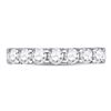 Image 2 : Round Diamond Single Row Comfort Wedding Band 1 Cttw 14KT White Gold