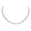 Image 1 : Round Diamond Cluster Necklace 11-5/8 Cttw 14KT White Gold