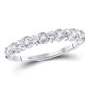 Image 1 : Round Diamond Stackable Band Ring 1/10 Cttw 10KT White Gold