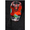 Image 6 : KOSTA BODA "OPEN MINDS" VASES (3), KOSTA BODA "HEART" CANDLE HOLDER (1) & RED GLASS HEART PAPERWEIGH