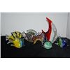 Image 1 : MURANO STYLE ART GLASS FISH SCULPTURES (7 PCS)