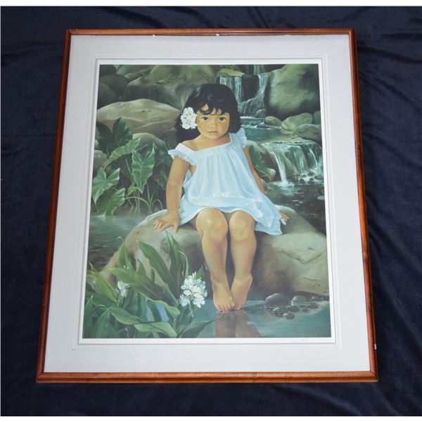 KOA FRAMED PRINT, "WHITE GINGER"; M. KOSKI, AP 47/60 (31 1/2" X 38")