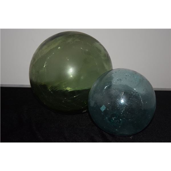 GLASS FISHING FLOATS (2 PCS) (22" D & 34" D)