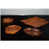 Image 1 : VINTAGE OHAI WOOD LEAF BOWLS (5 PCS)