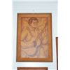 Image 1 : FRAMED PAINTING, "HAWAIIAN MAN PLAYING GUITAR"; SIGNED NAHOOLEWA