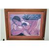 Image 1 : KOA FRAMED PRINT, "MOTHER & CHILD"; ALLEN AKINA