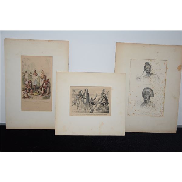 MATTED LITHOGRAPHS (3 PCS)