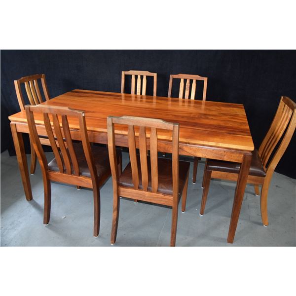 KOA DINING TABLE W/6 SIDE CHAIRS (38" X 55")