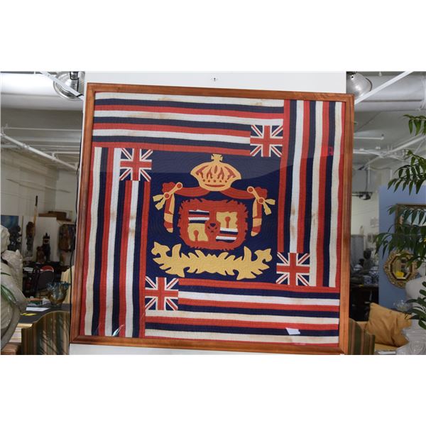 KOA FRAMED HAWAIIAN QUILT (48 1/2" X 47")