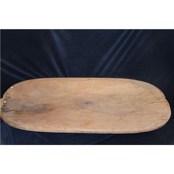 LARGE TWO MAN KOU POUNDING BOARD, PAPA KU'I POI (56 1/2" X 26")