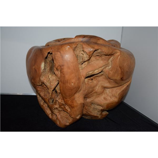 NATURAL TEAK ROOT POT (22" D)