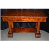 Image 1 : ANTIQUE CURLY KOA LIBRARY TABLE (48 1/2" X 28" X 28 1/2")