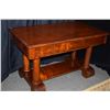 Image 2 : ANTIQUE CURLY KOA LIBRARY TABLE (48 1/2" X 28" X 28 1/2")