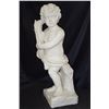 Image 1 : LARGE CERAMIC CHERUB STATUES W/WHITE GLAZE (SOME REPAIRS) (33" H) (PAIR)