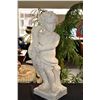 Image 2 : LARGE CERAMIC CHERUB STATUES W/WHITE GLAZE (SOME REPAIRS) (33" H) (PAIR)