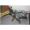 Image 1 : BRONZE ELEPHANT STATUE (34" H)