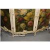 Image 3 : ANTIQUE ORNATE BAROQUE SCREEN W/3 PAINTED FLORAL PANELS