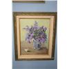 Image 1 : FRAMED OIL ON CANVAS, "LILACS"; SIGNED H. UHALVE (20" X 24")